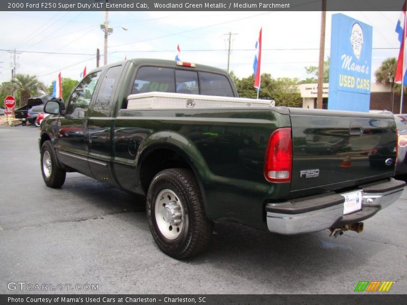 Woodland Green Metallic / Medium Parchment 2000 Ford F250 Super Duty XLT Extended Cab