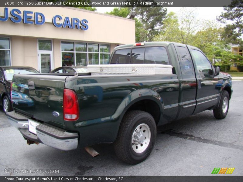 Woodland Green Metallic / Medium Parchment 2000 Ford F250 Super Duty XLT Extended Cab