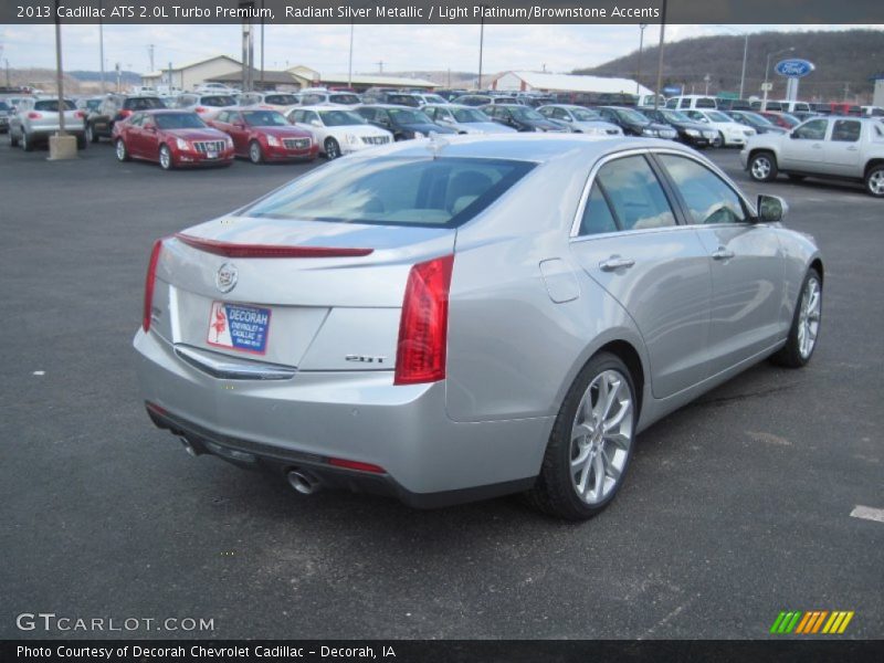Radiant Silver Metallic / Light Platinum/Brownstone Accents 2013 Cadillac ATS 2.0L Turbo Premium