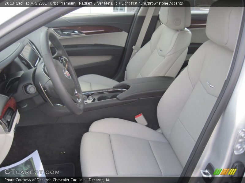Radiant Silver Metallic / Light Platinum/Brownstone Accents 2013 Cadillac ATS 2.0L Turbo Premium