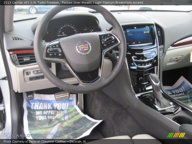 Radiant Silver Metallic / Light Platinum/Brownstone Accents 2013 Cadillac ATS 2.0L Turbo Premium