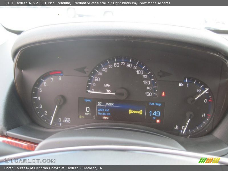 Radiant Silver Metallic / Light Platinum/Brownstone Accents 2013 Cadillac ATS 2.0L Turbo Premium