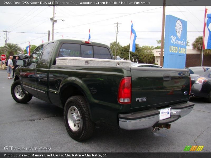 Woodland Green Metallic / Medium Parchment 2000 Ford F250 Super Duty XLT Extended Cab
