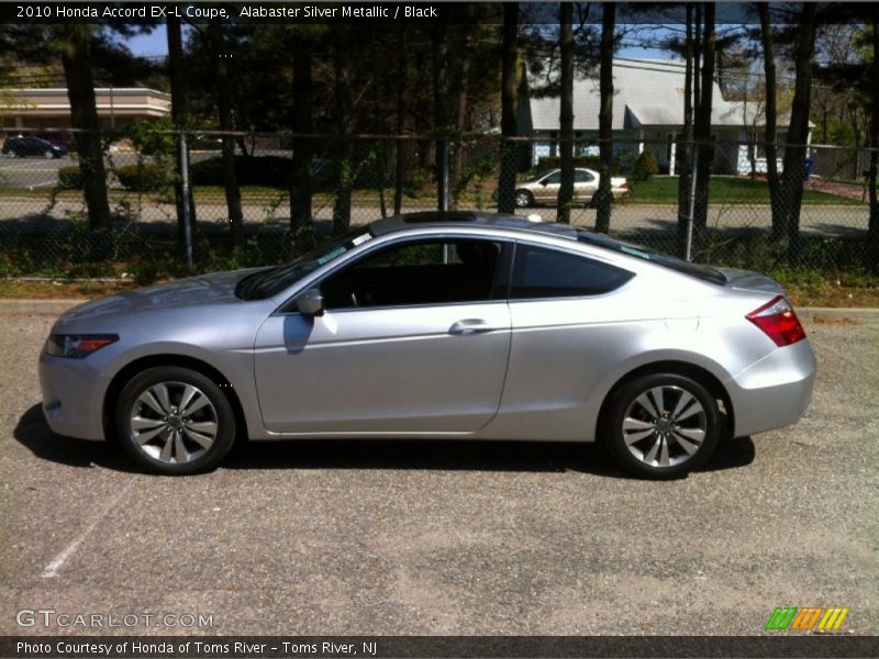 Alabaster Silver Metallic / Black 2010 Honda Accord EX-L Coupe