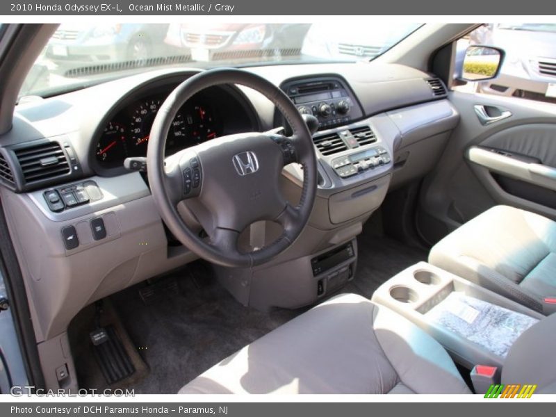 Ocean Mist Metallic / Gray 2010 Honda Odyssey EX-L