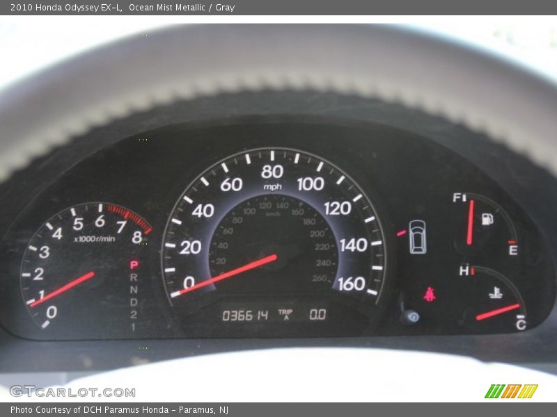 Ocean Mist Metallic / Gray 2010 Honda Odyssey EX-L