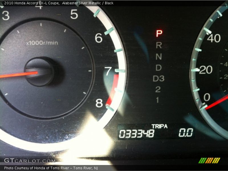 Alabaster Silver Metallic / Black 2010 Honda Accord EX-L Coupe