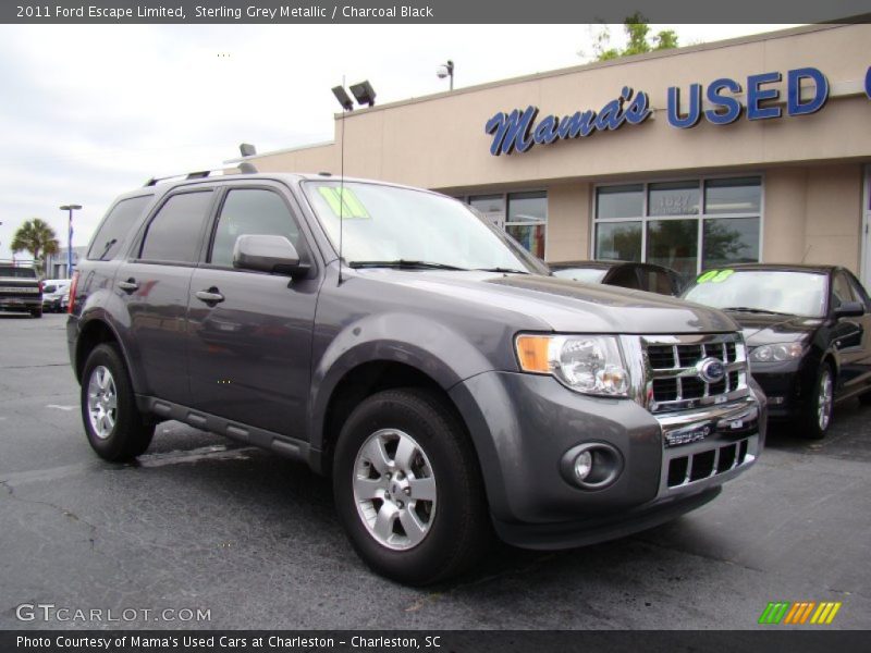 Sterling Grey Metallic / Charcoal Black 2011 Ford Escape Limited