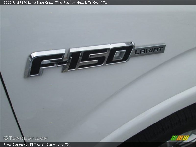 White Platinum Metallic Tri Coat / Tan 2010 Ford F150 Lariat SuperCrew