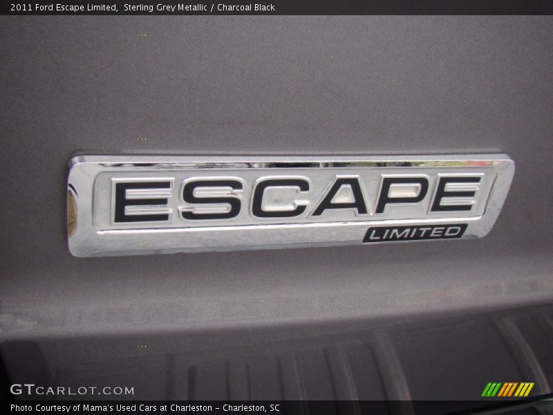Sterling Grey Metallic / Charcoal Black 2011 Ford Escape Limited