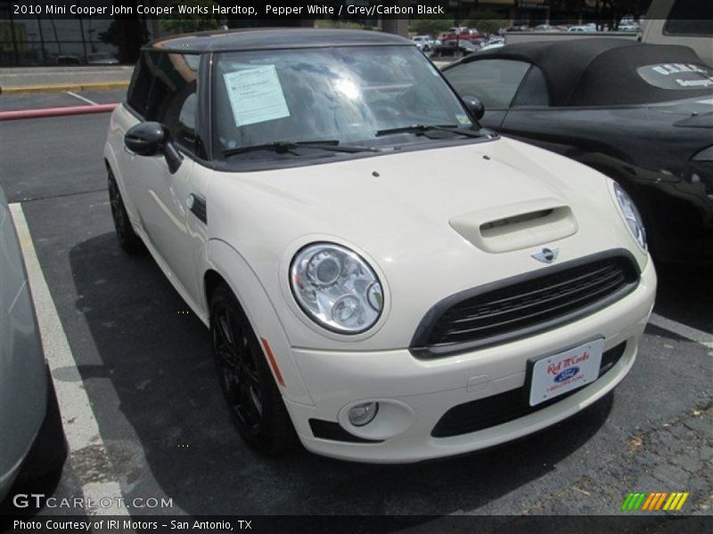 Pepper White / Grey/Carbon Black 2010 Mini Cooper John Cooper Works Hardtop