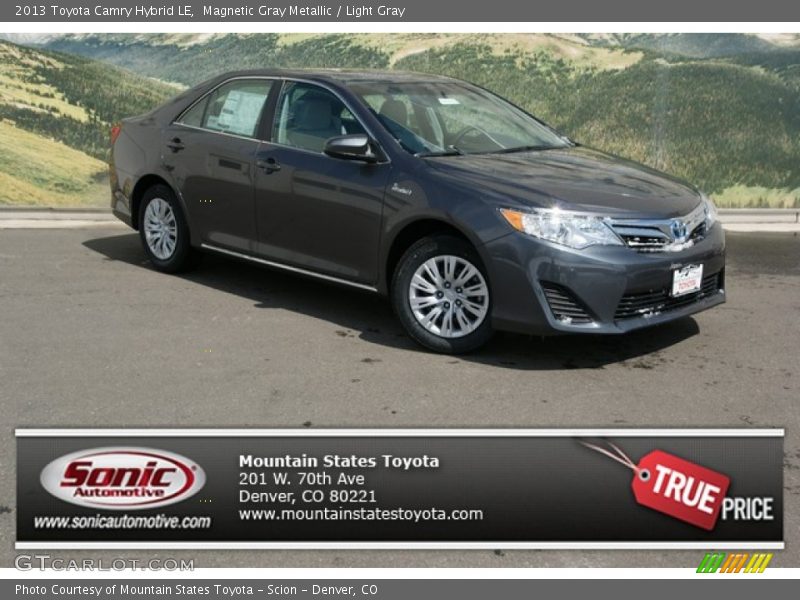 Magnetic Gray Metallic / Light Gray 2013 Toyota Camry Hybrid LE