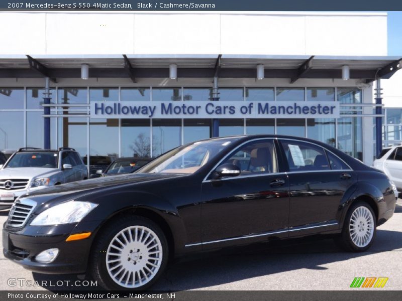 Black / Cashmere/Savanna 2007 Mercedes-Benz S 550 4Matic Sedan