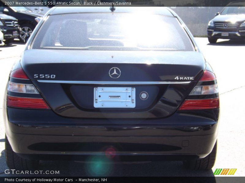 Black / Cashmere/Savanna 2007 Mercedes-Benz S 550 4Matic Sedan