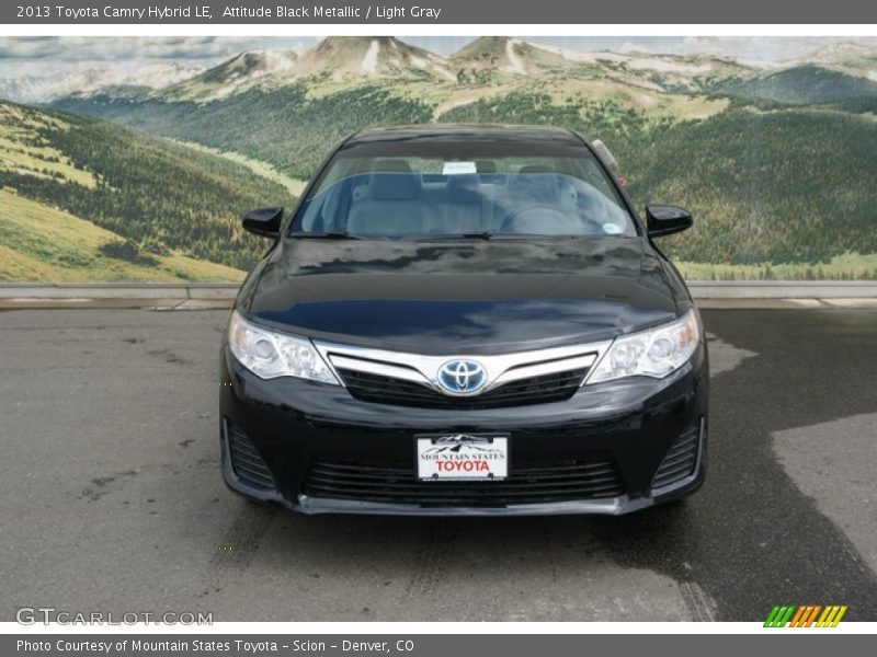 Attitude Black Metallic / Light Gray 2013 Toyota Camry Hybrid LE