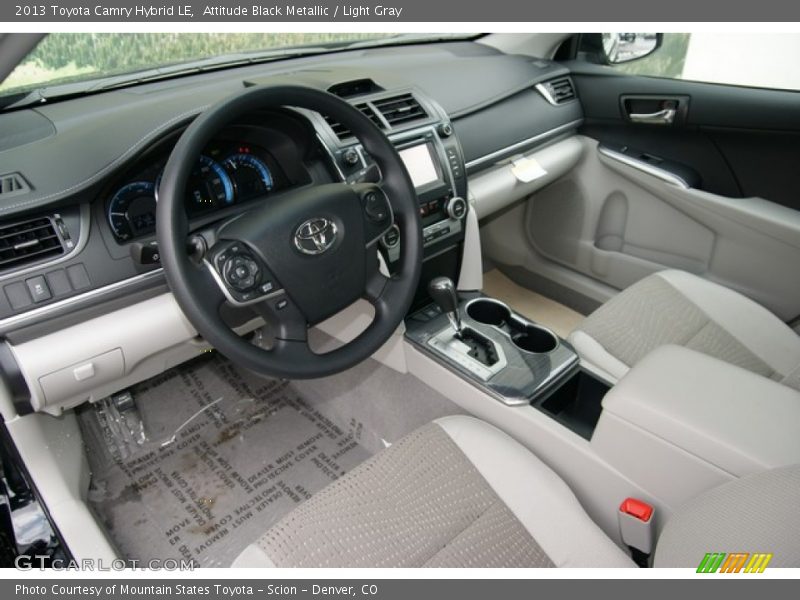 Attitude Black Metallic / Light Gray 2013 Toyota Camry Hybrid LE