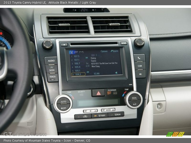 Attitude Black Metallic / Light Gray 2013 Toyota Camry Hybrid LE