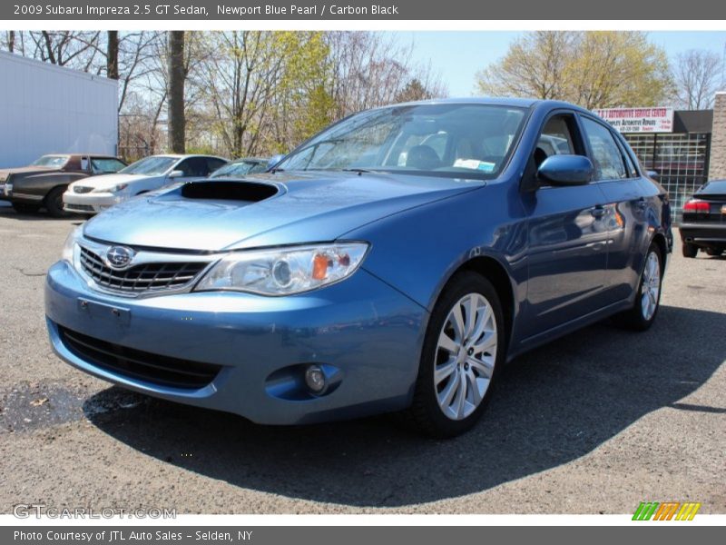 Newport Blue Pearl / Carbon Black 2009 Subaru Impreza 2.5 GT Sedan