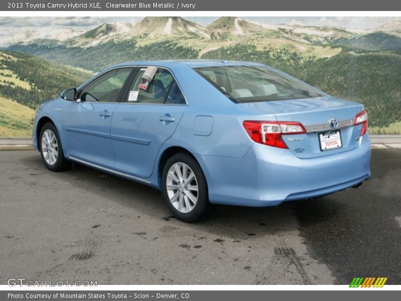 Clearwater Blue Metallic / Ivory 2013 Toyota Camry Hybrid XLE