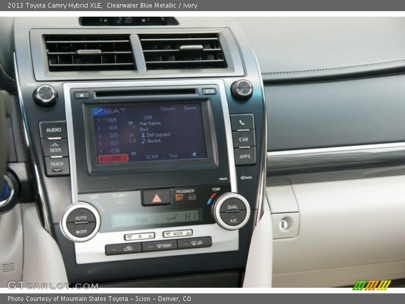 Clearwater Blue Metallic / Ivory 2013 Toyota Camry Hybrid XLE