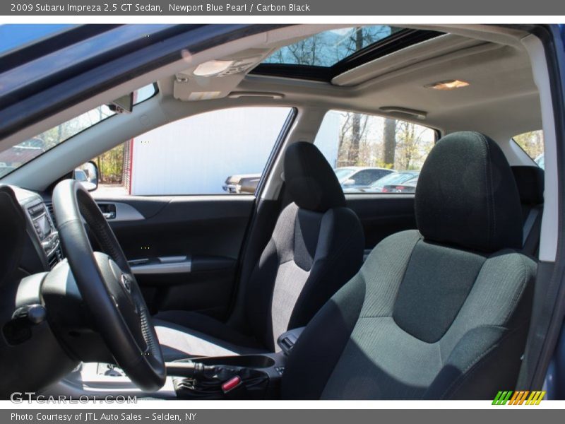 Newport Blue Pearl / Carbon Black 2009 Subaru Impreza 2.5 GT Sedan