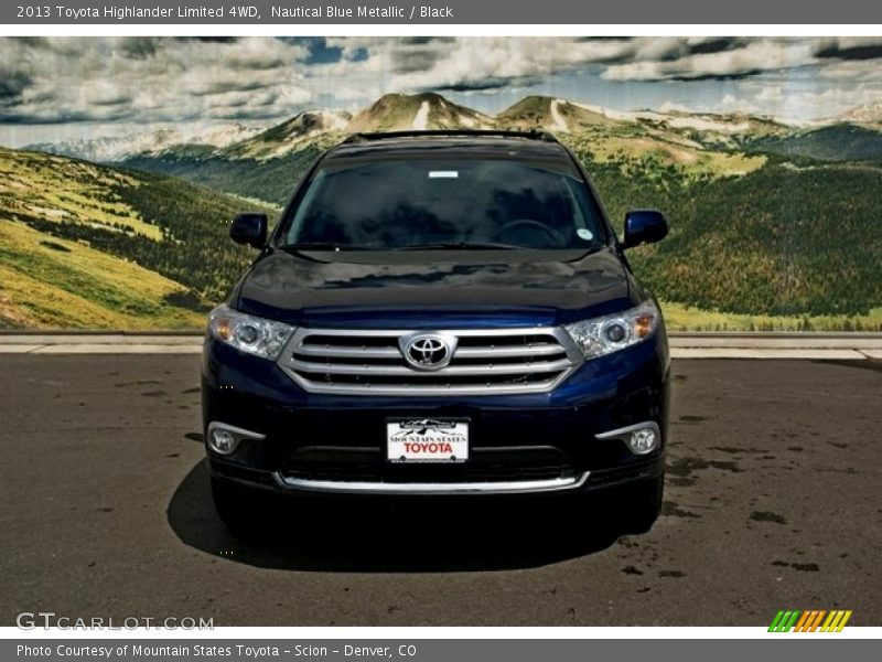 Nautical Blue Metallic / Black 2013 Toyota Highlander Limited 4WD