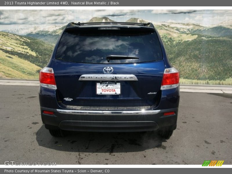 Nautical Blue Metallic / Black 2013 Toyota Highlander Limited 4WD