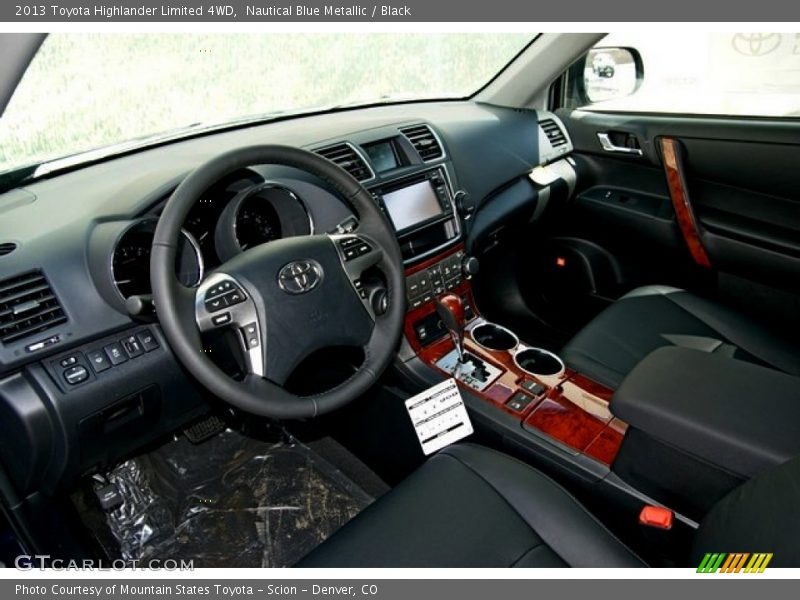 Nautical Blue Metallic / Black 2013 Toyota Highlander Limited 4WD