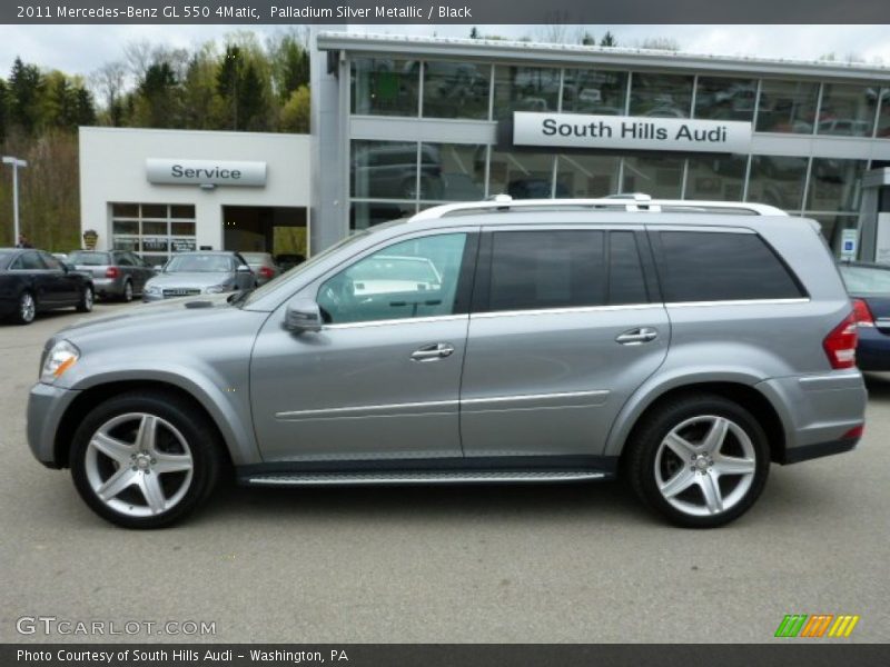 Palladium Silver Metallic / Black 2011 Mercedes-Benz GL 550 4Matic