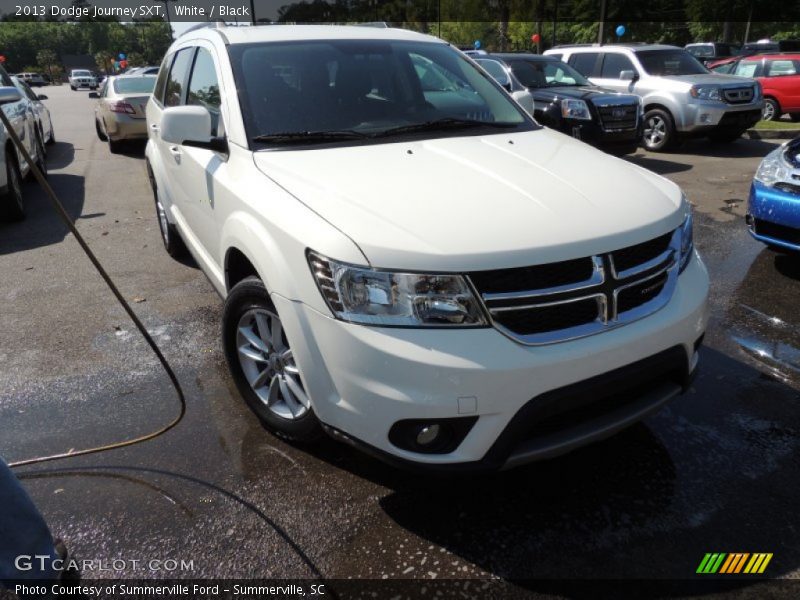 White / Black 2013 Dodge Journey SXT