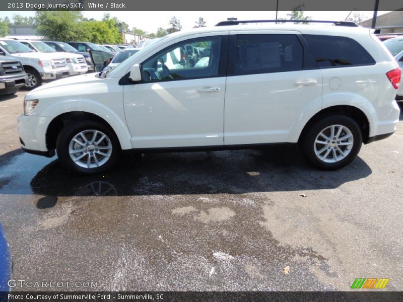 White / Black 2013 Dodge Journey SXT
