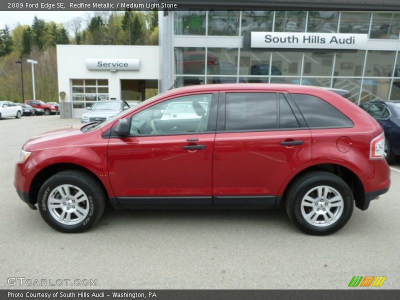 Redfire Metallic / Medium Light Stone 2009 Ford Edge SE