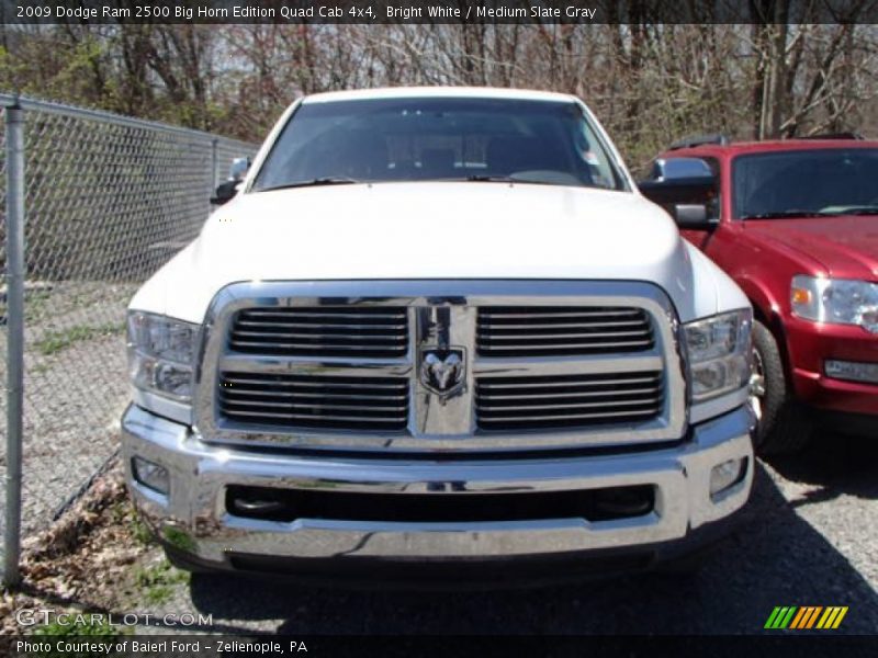 Bright White / Medium Slate Gray 2009 Dodge Ram 2500 Big Horn Edition Quad Cab 4x4