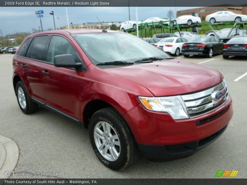 Redfire Metallic / Medium Light Stone 2009 Ford Edge SE