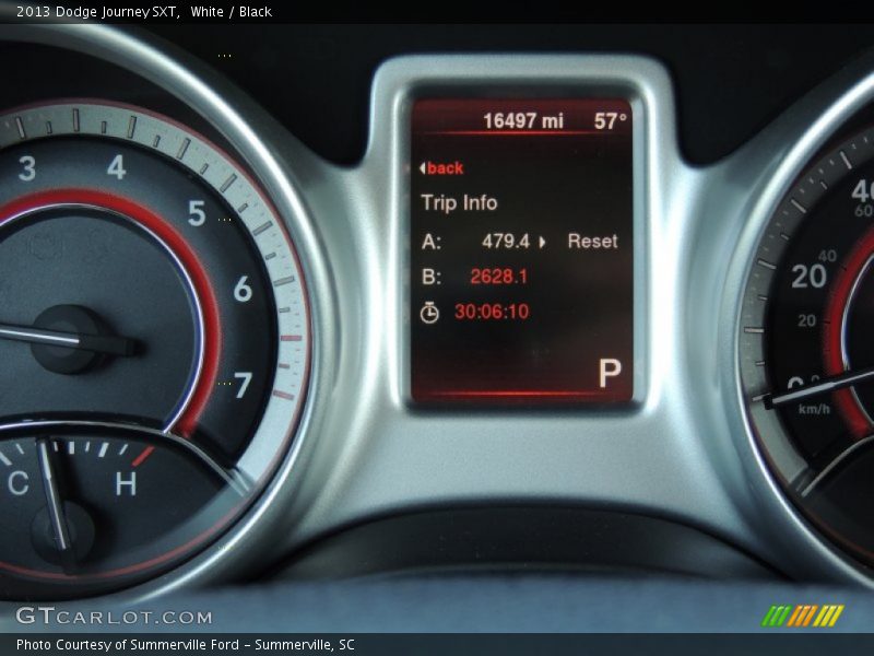 White / Black 2013 Dodge Journey SXT