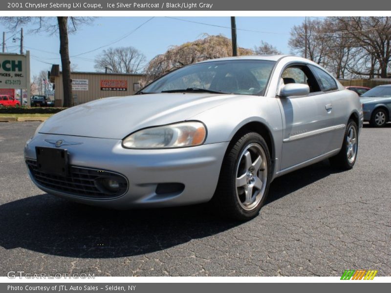 Ice Silver Pearlcoat / Black/Light Gray 2001 Chrysler Sebring LXi Coupe