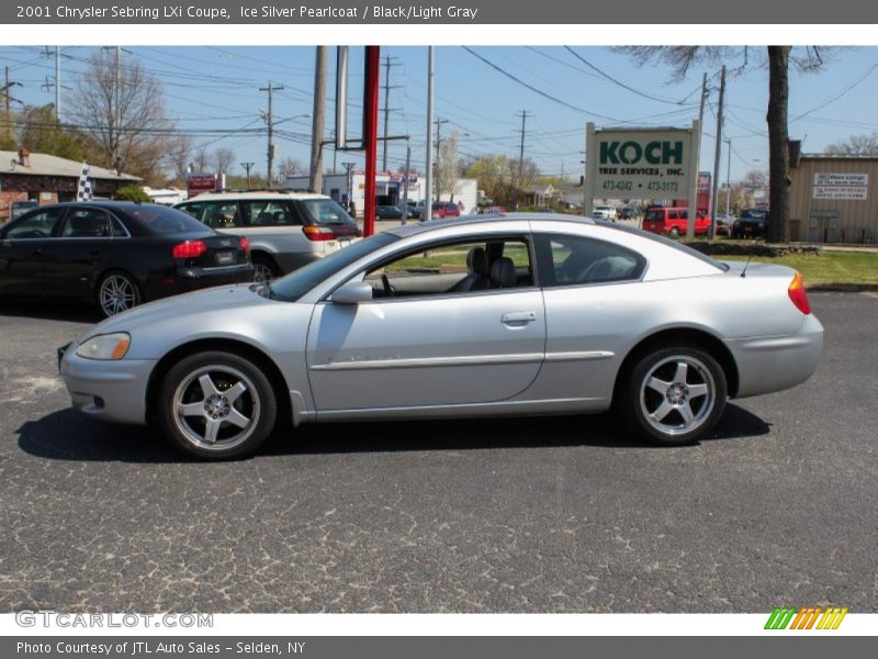 Ice Silver Pearlcoat / Black/Light Gray 2001 Chrysler Sebring LXi Coupe