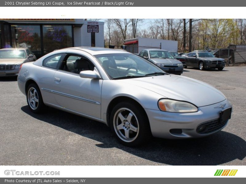 Ice Silver Pearlcoat / Black/Light Gray 2001 Chrysler Sebring LXi Coupe