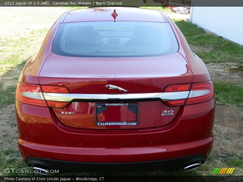 Carnelian Red Metallic / Warm Charcoal 2013 Jaguar XF 3.0 AWD