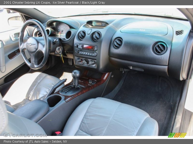 Ice Silver Pearlcoat / Black/Light Gray 2001 Chrysler Sebring LXi Coupe