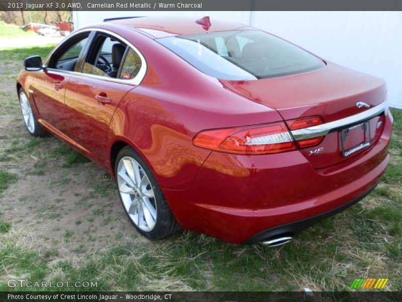 Carnelian Red Metallic / Warm Charcoal 2013 Jaguar XF 3.0 AWD