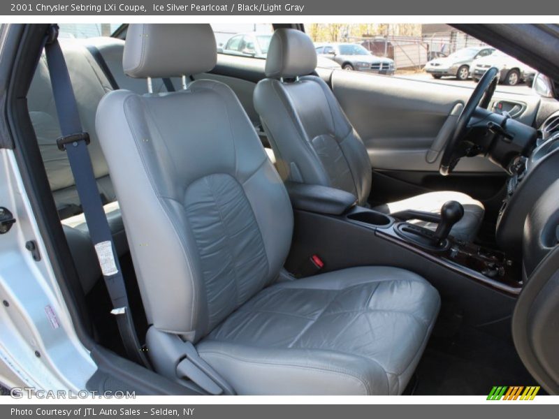 Ice Silver Pearlcoat / Black/Light Gray 2001 Chrysler Sebring LXi Coupe