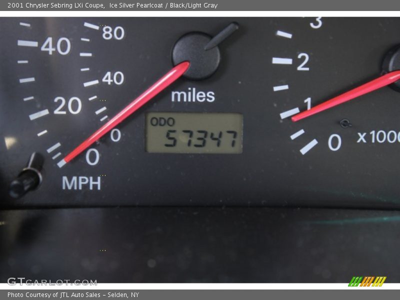 Ice Silver Pearlcoat / Black/Light Gray 2001 Chrysler Sebring LXi Coupe