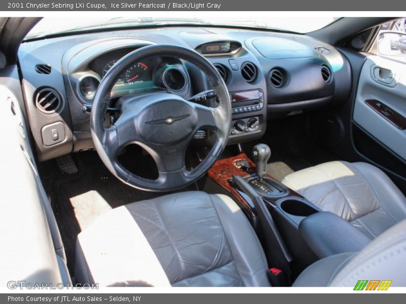 Ice Silver Pearlcoat / Black/Light Gray 2001 Chrysler Sebring LXi Coupe