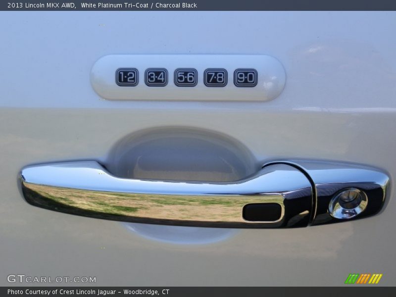 White Platinum Tri-Coat / Charcoal Black 2013 Lincoln MKX AWD