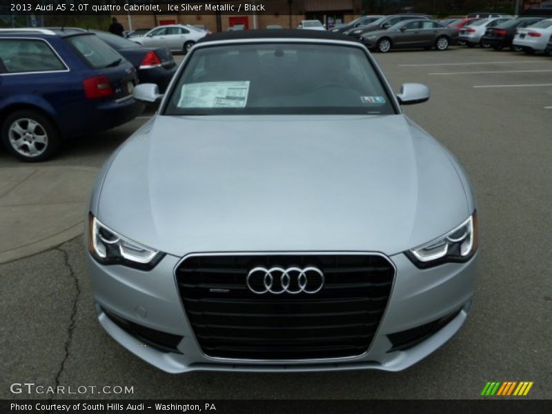 Ice Silver Metallic / Black 2013 Audi A5 2.0T quattro Cabriolet