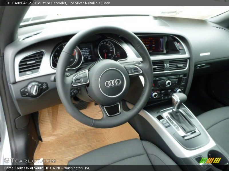 Ice Silver Metallic / Black 2013 Audi A5 2.0T quattro Cabriolet
