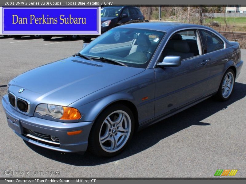 Topaz Blue Metallic / Grey 2001 BMW 3 Series 330i Coupe