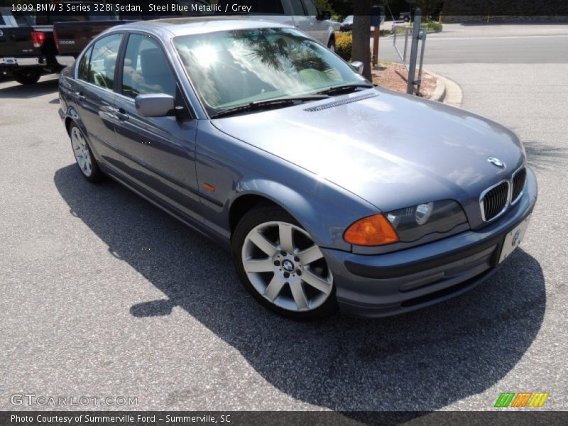 Steel Blue Metallic / Grey 1999 BMW 3 Series 328i Sedan