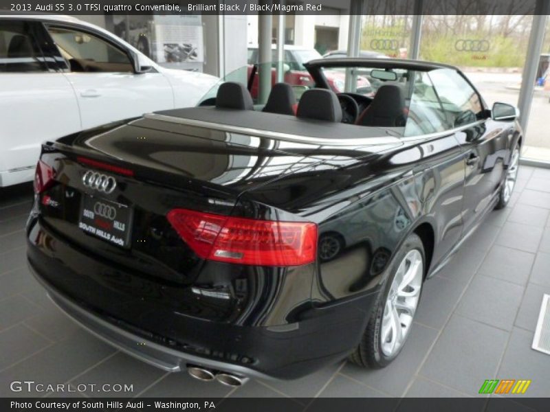 Brilliant Black / Black/Magma Red 2013 Audi S5 3.0 TFSI quattro Convertible